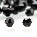 100pcs 4mm Bicone Loose Crystal Beads for Jewelry Making Crystal Craft Beads Nixie 4-black 4MM-100PCS