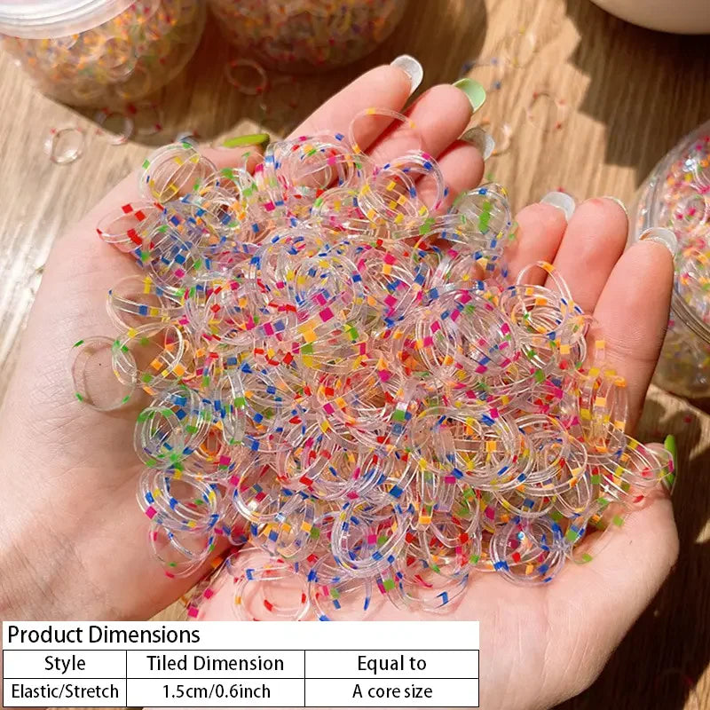 800 Pcs Girls Colorful Elastic Hair Bands – Gentle Kids Scrunchies Elastic Hair Bands Nixie