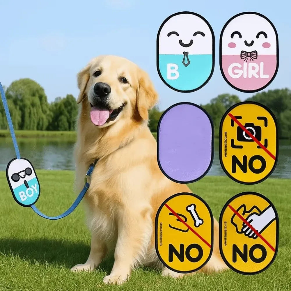 Waterproof Double-Sided Dog Warning Stickers – Pet ID Decals