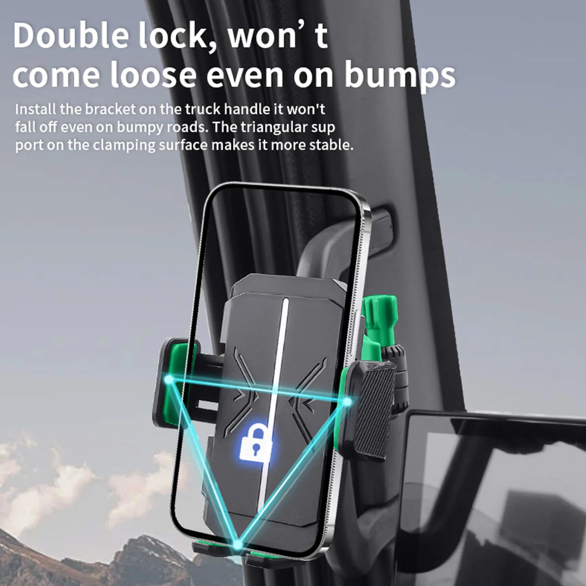 A Pillar Grab Handle Phone Mount 360° for Truck SUV Van Vehicle Phone Mount Nixie