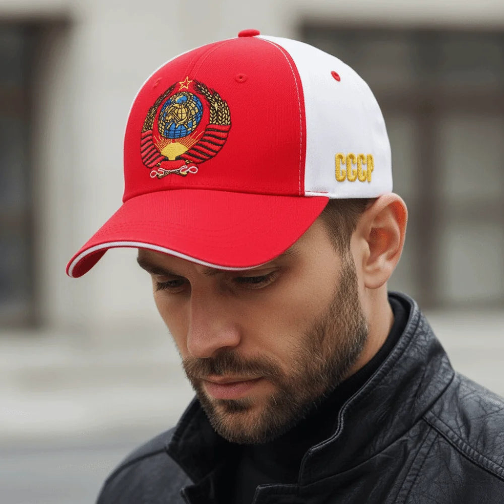 CCCP Embroidered Snapback Baseball Cap | Adjustable Cotton Hat Snapback Baseball Cap Nixie