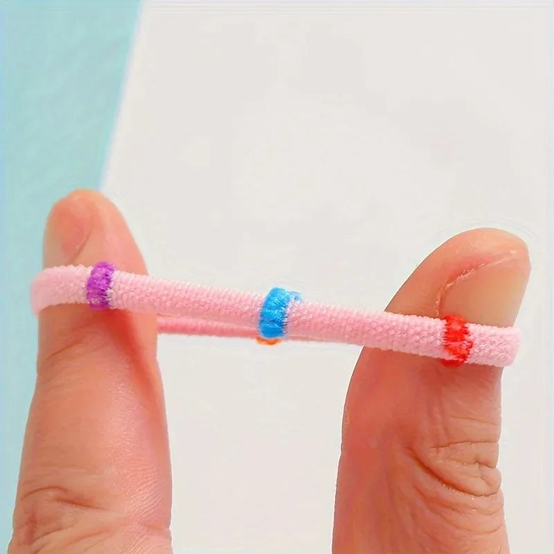 100pcs Elastic Hair Ties & Ponytail Holders – Soft Nylon Bands Elastic Hair Ties Nixie