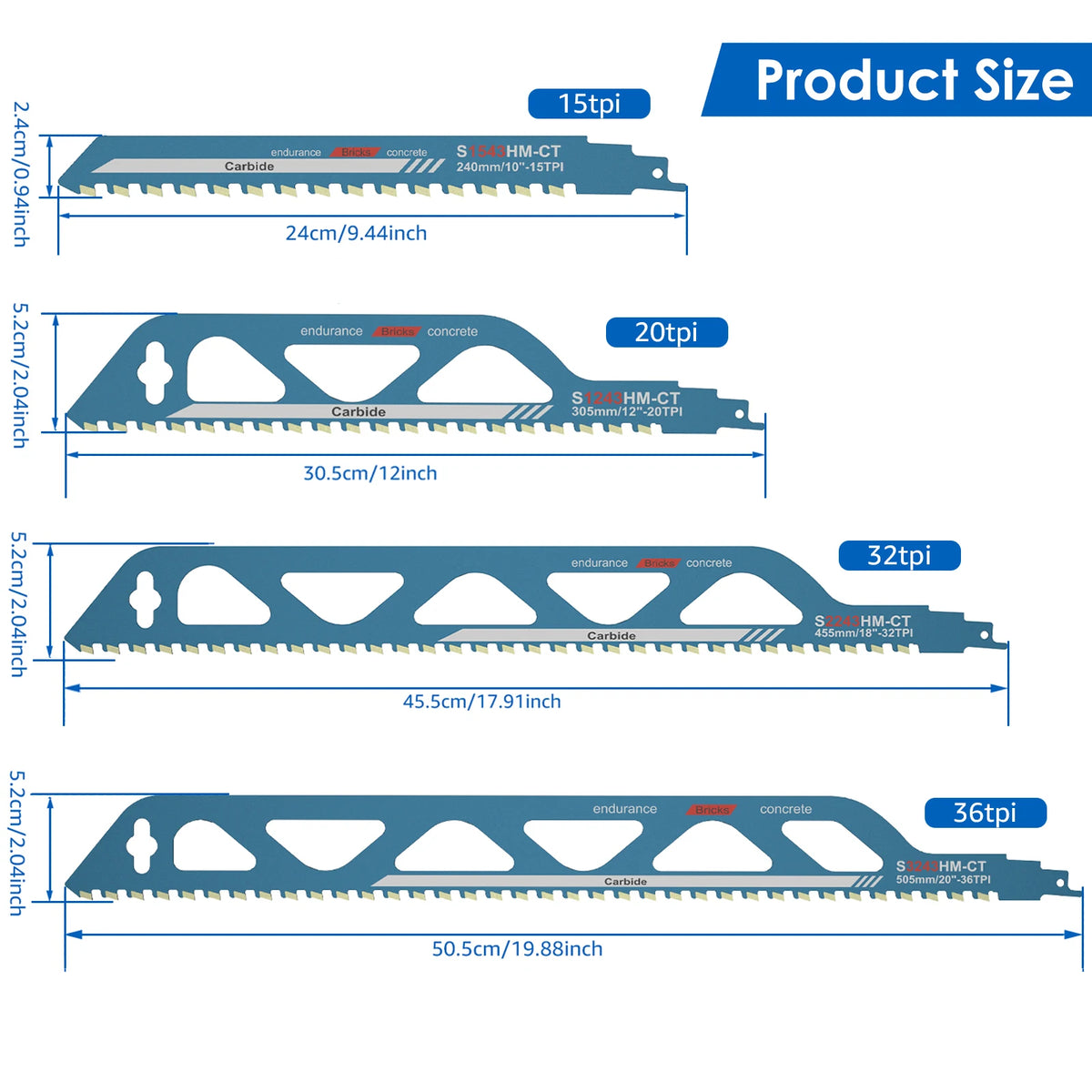 Carbide Reciprocating Saw Blade – Brick, Masonry & Concrete Reciprocating Saw Blade Nixie