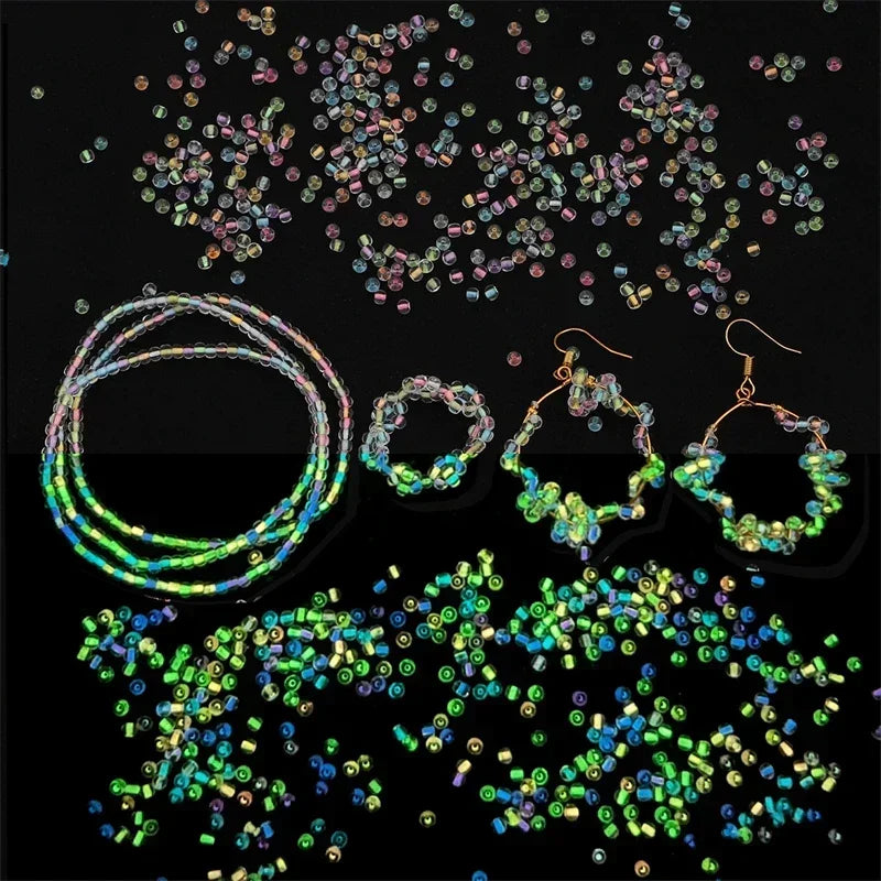 Glow in the Dark Glass Seed Beads 2/3mm – 15g DIY Jewelry Glass Seed Beads Nixie