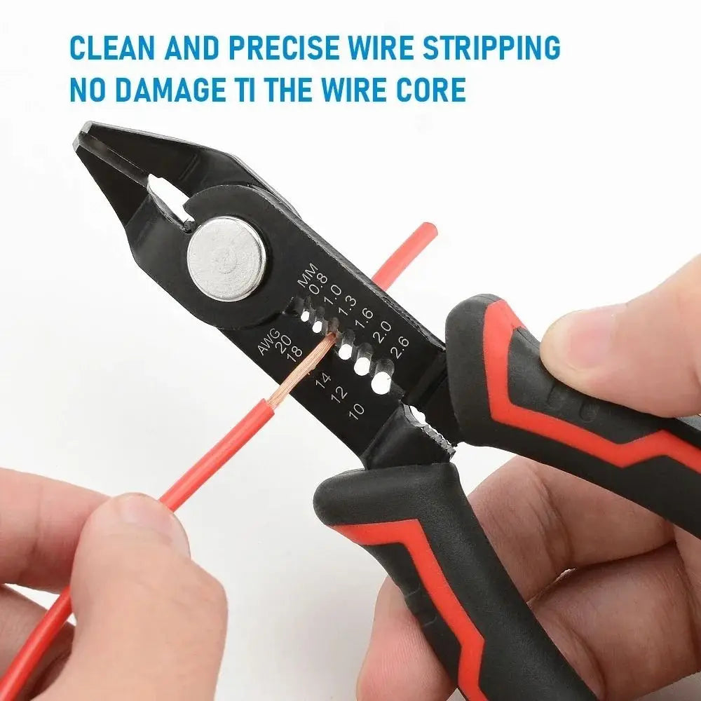 Wire Stripper & Crimping Pliers – Adjustable AWG 10-20