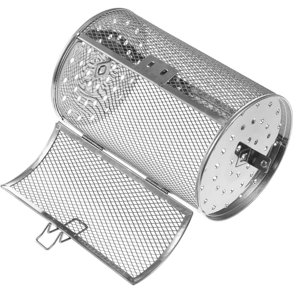 Rotating Oven Crisper Basket – Rolling Grill Cage & BBQ Drum
