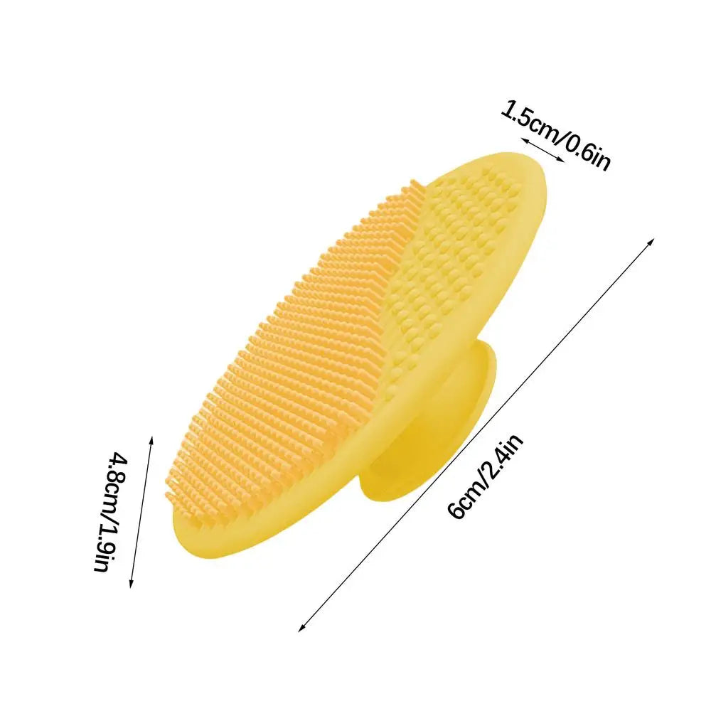 Baby Silicone Scalp Scrubber & Shampoo Brush for Toddlers Baby Bath Brush Nixie Yellow