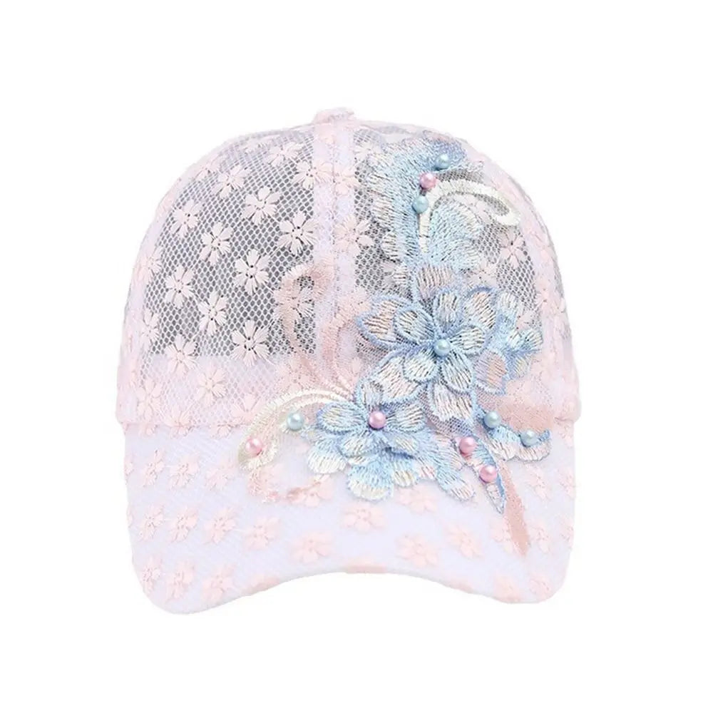 Lace Baseball Cap Floral Embroidered Hollow Breathable Women Hat Lace Baseball Cap Nixie
