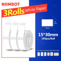 Niimbot Thermal Label Paper – Waterproof White Tape D11 D110 Thermal Label Tape Nixie 3Rolls 15x30mm