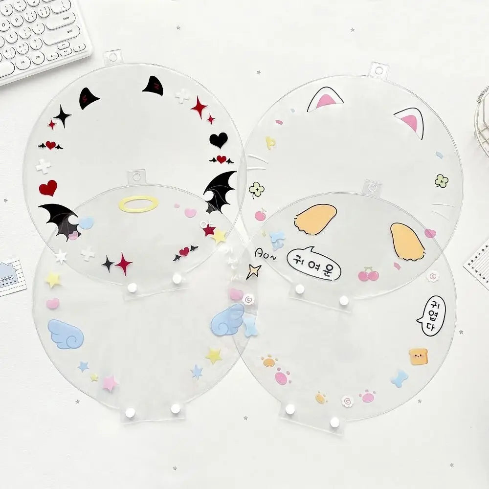 Cartoon PVC K-Pop Uchiwa Fan Protector Cover | Clear Dustproof Case Fan Protector Cover Nixie