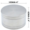 100MM Large Zinc Alloy Herb & Spice Grinder | Heavy Duty Herb Spice Grinder Nixie Silver
