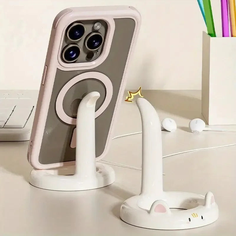 Cartoon Cat Phone Stand – Adjustable Desktop Holder Phone Stand Nixie