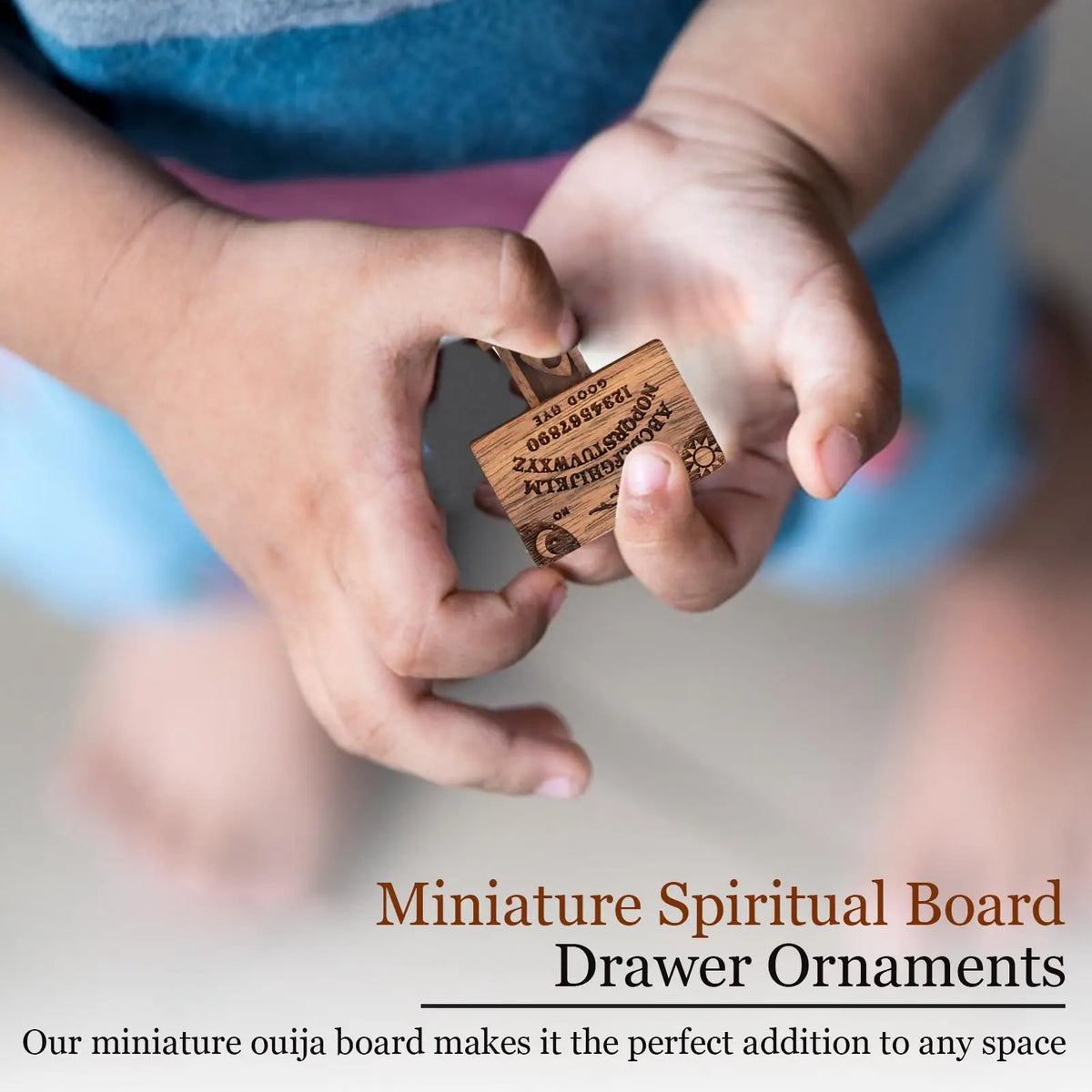 Mini Wooden Ouija Board Miniature with Drawer & Planchette Miniature Decoration Nixie