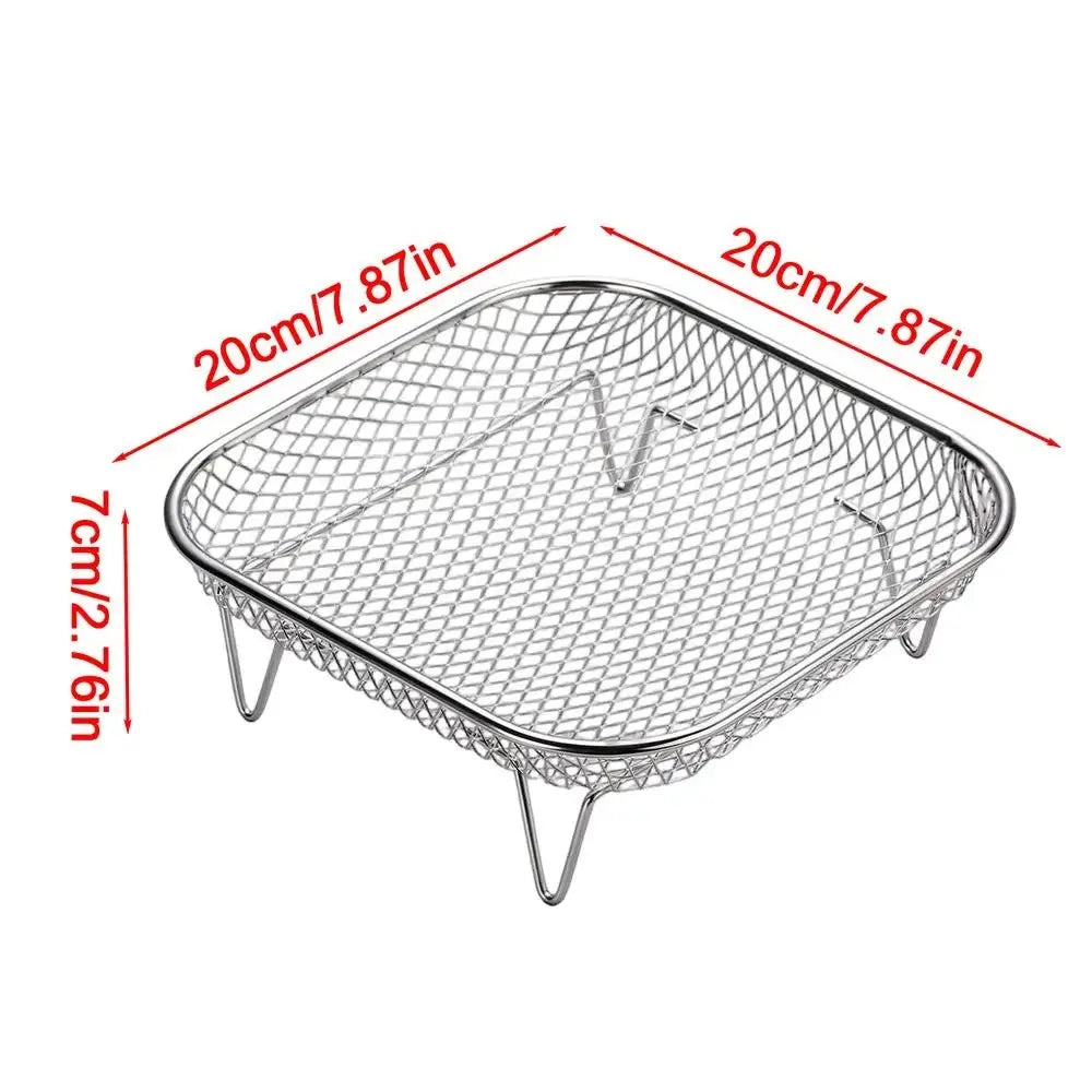 Non-Stick Stainless Steel Air Fryer Rack & Grill Basket Air Fryer Rack Nixie