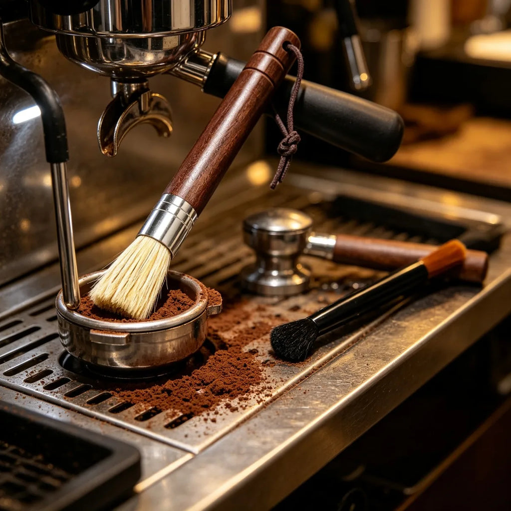 Espresso Cleaning Brush – Barista Tool for Group Head & Grinder Coffee Cleaning Brush Nixie