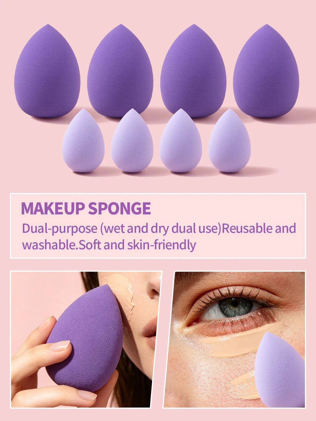 Makeup Sponge Puff Set – Foundation, Powder & Cleansing Kit Makeup Sponge Set Nixie