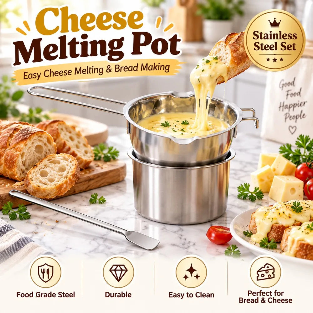 3-Piece Stainless Steel Double Boiler Melting Pot Set Double Boiler Set Nixie