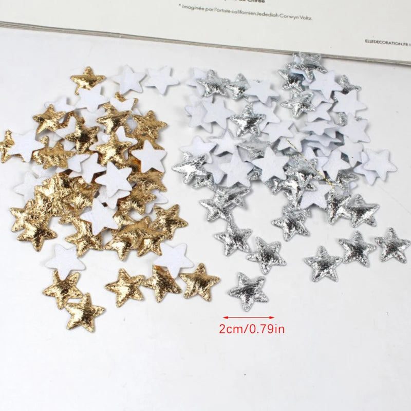 100Pcs Gold & Silver Foam Star Embellishments – DIY Craft Craft Embellishments Nixie