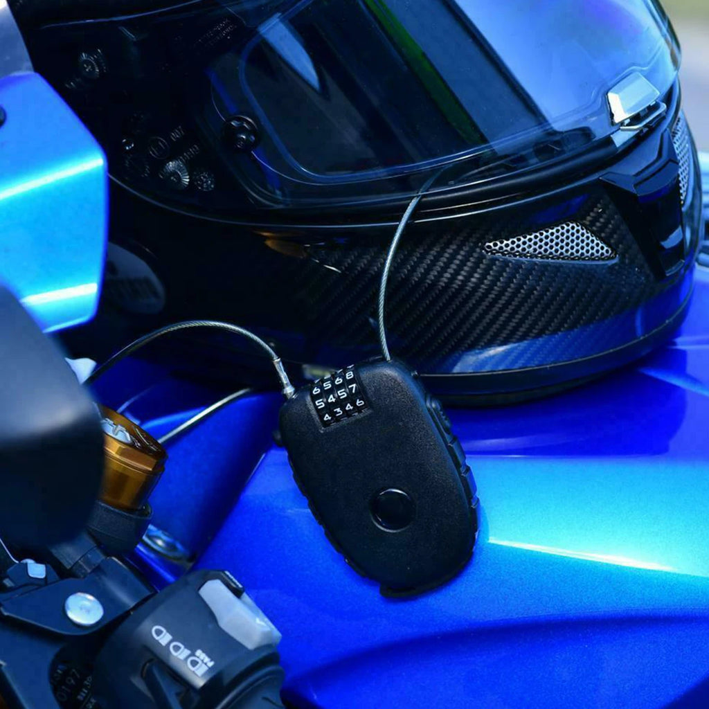 Motorcycle Helmet Cable Lock – Steel Wire Password Lock Cable Combination Lock Nixie