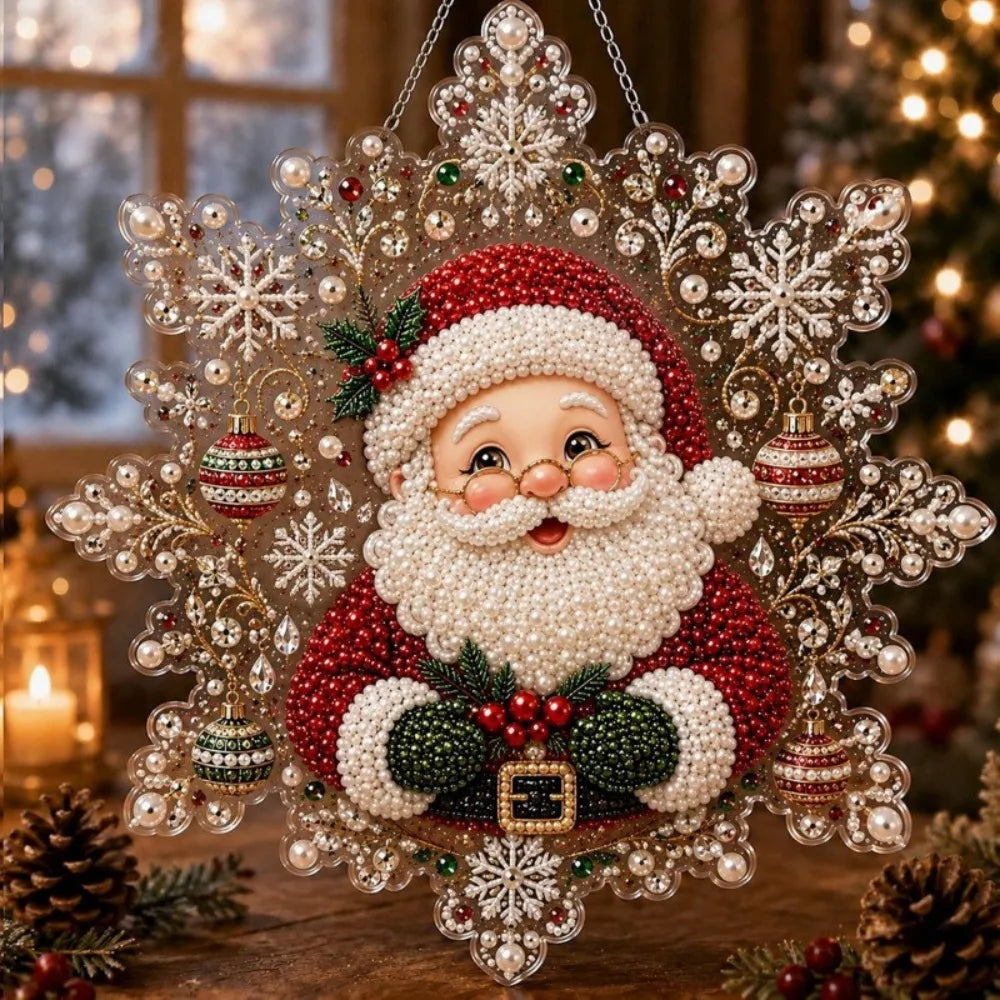 5D Snowflake Diamond Painting Christmas Ornament Kit | DIY Diamond Painting Kit Nixie Style-2