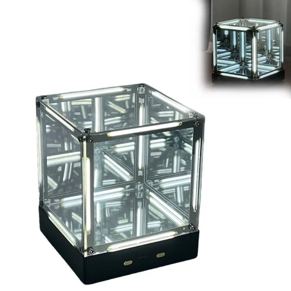 Maglev Hypercube 4D LED Desktop Night Light – Cube Lamp LED Desktop Night Light Nixie