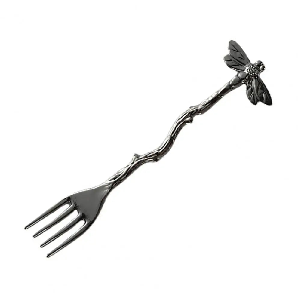 Dragonfly Handle Dessert Fork – Elegant Zinc Alloy Fruit Fork Decorative Dessert Fork Nixie