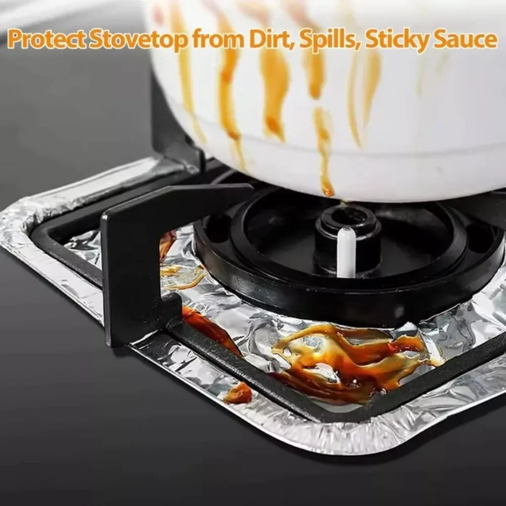 Aluminum Foil Gas Stove Liners – Disposable Covers 10/20 Pcs Stove Liner Cover Nixie