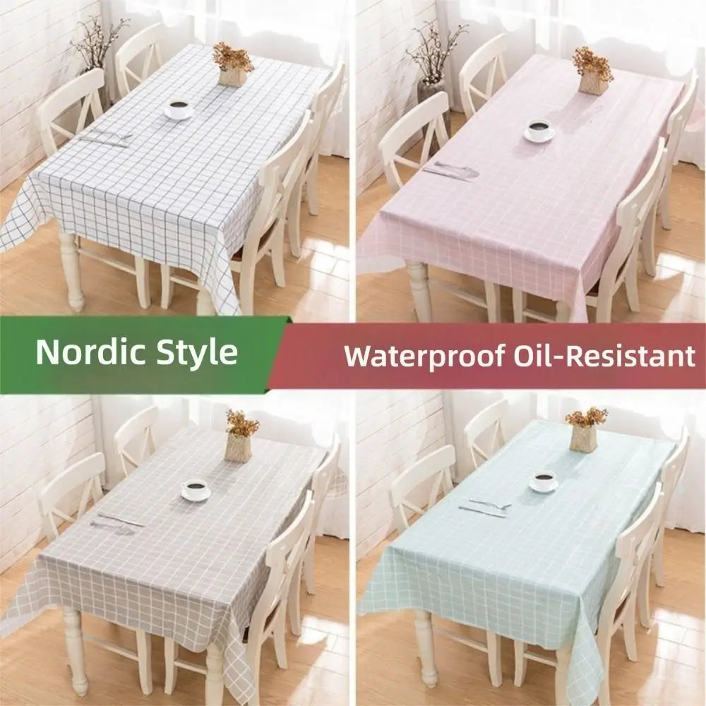 PEVA Waterproof Tablecloth – Floral Rectangle Table Cover