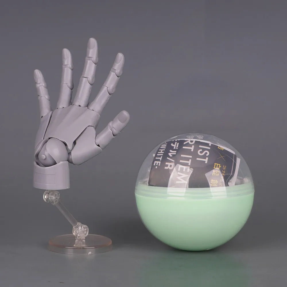 1:2 Scale Articulated Hand Model – Posable Art Reference Figure Articulated Hand Model Nixie Grey Left