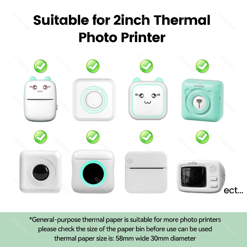 57x30mm Clear Adhesive Thermal Sticker Paper for 58mm Printer