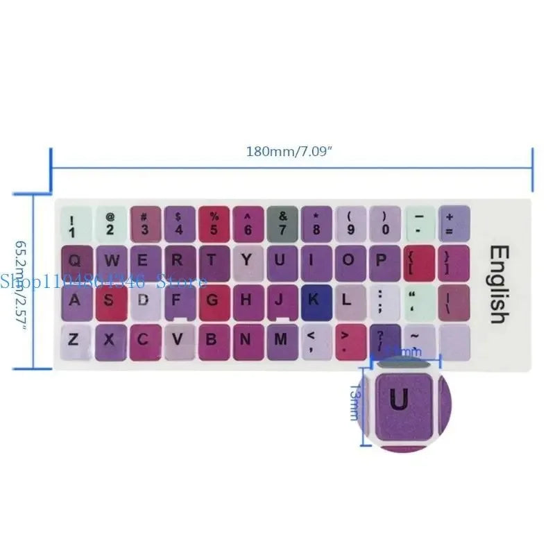 2PCS Macaron Color English Keyboard Stickers – Laptop & Desktop Keyboard Stickers Nixie
