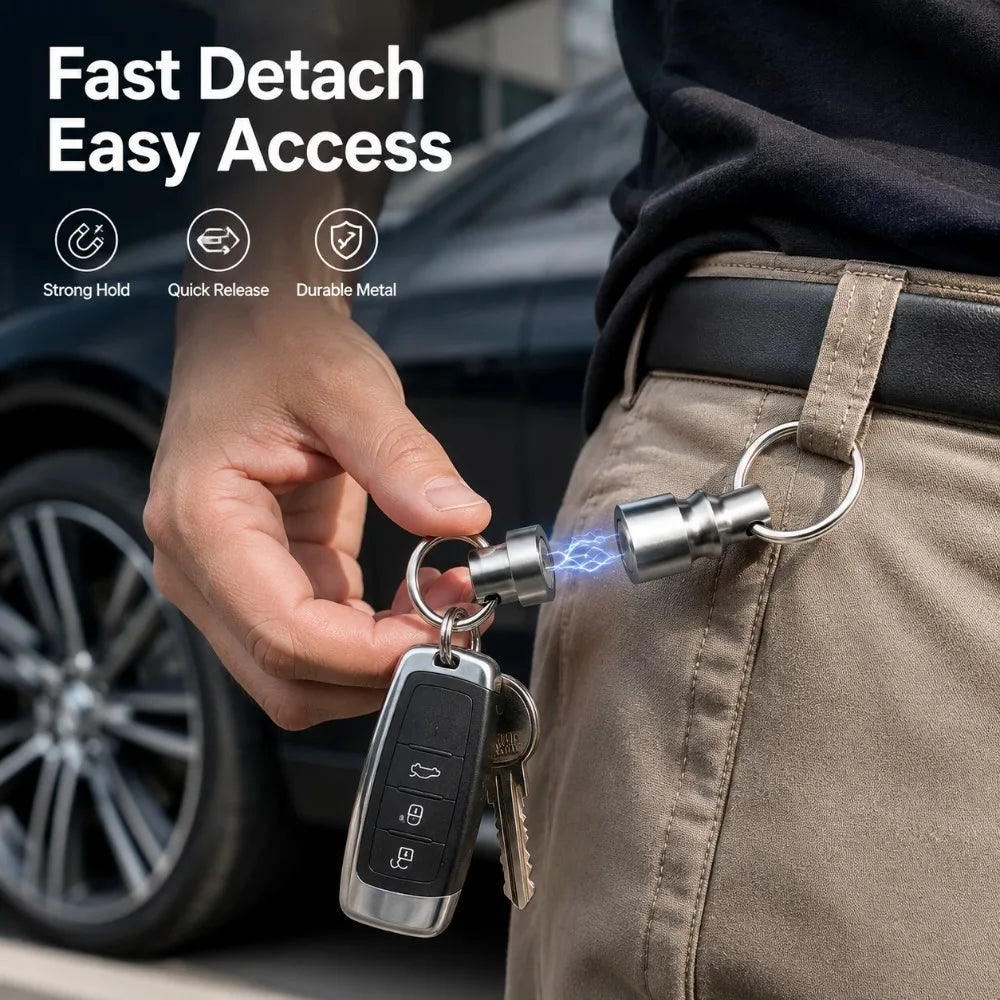 Metal Ring Magnetic Keychain – Strong Anti-Loss Key Holder 1–3 Pairs Magnetic Keychain Nixie