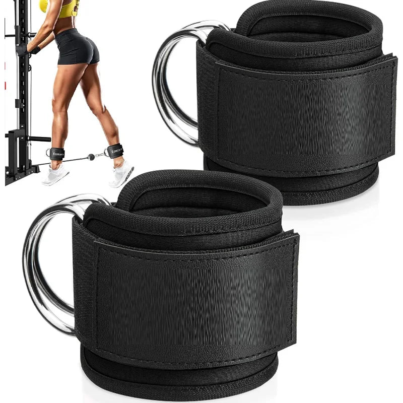 2PCS Padded Cable Ankle Straps – Glute Kickback & Leg Training