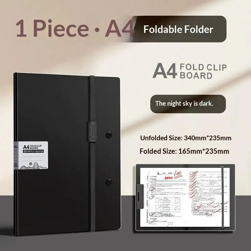 Foldable A4 to A5 PP Plastic File Folder with Elastic Buckle File Folder Nixie A3