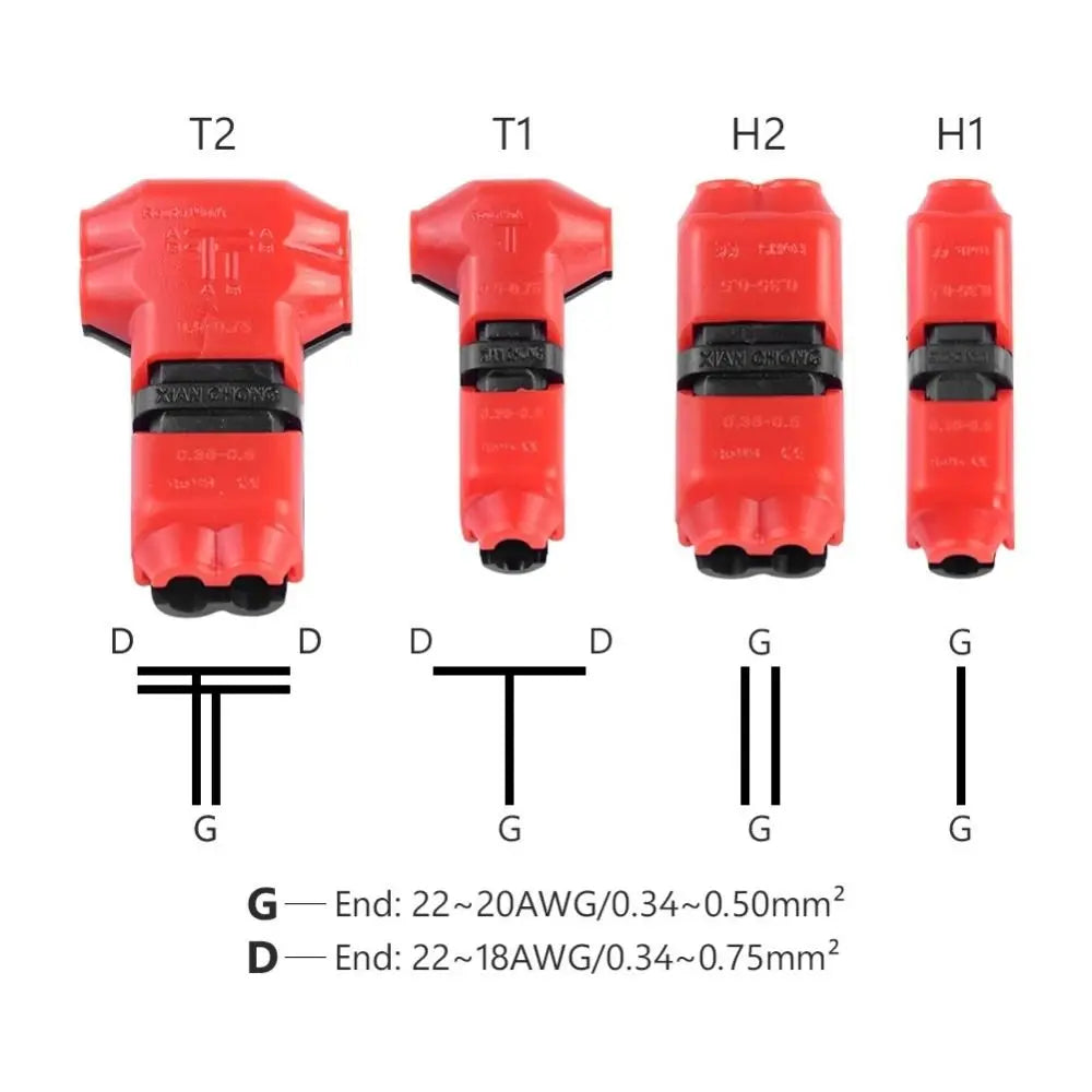 Quick Splice Wire Connector 8-22AWG Pluggable Crimp Terminal