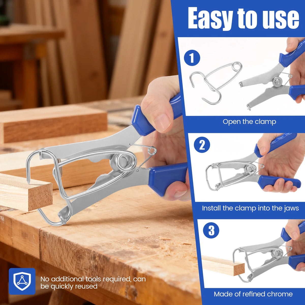 Miter Spring Clamp & Pliers Kit – 24pc Woodworking Set Woodworking Clamp Kit Nixie