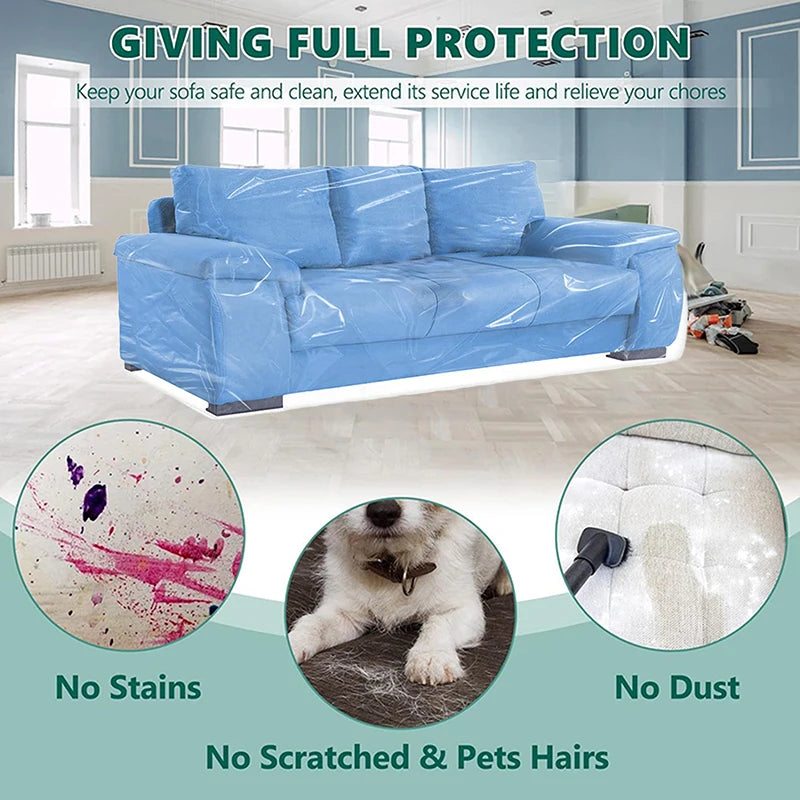 Transparent Plastic Sofa Cover – Cat & Dog Scratch Protector Sofa Protector Cover Nixie