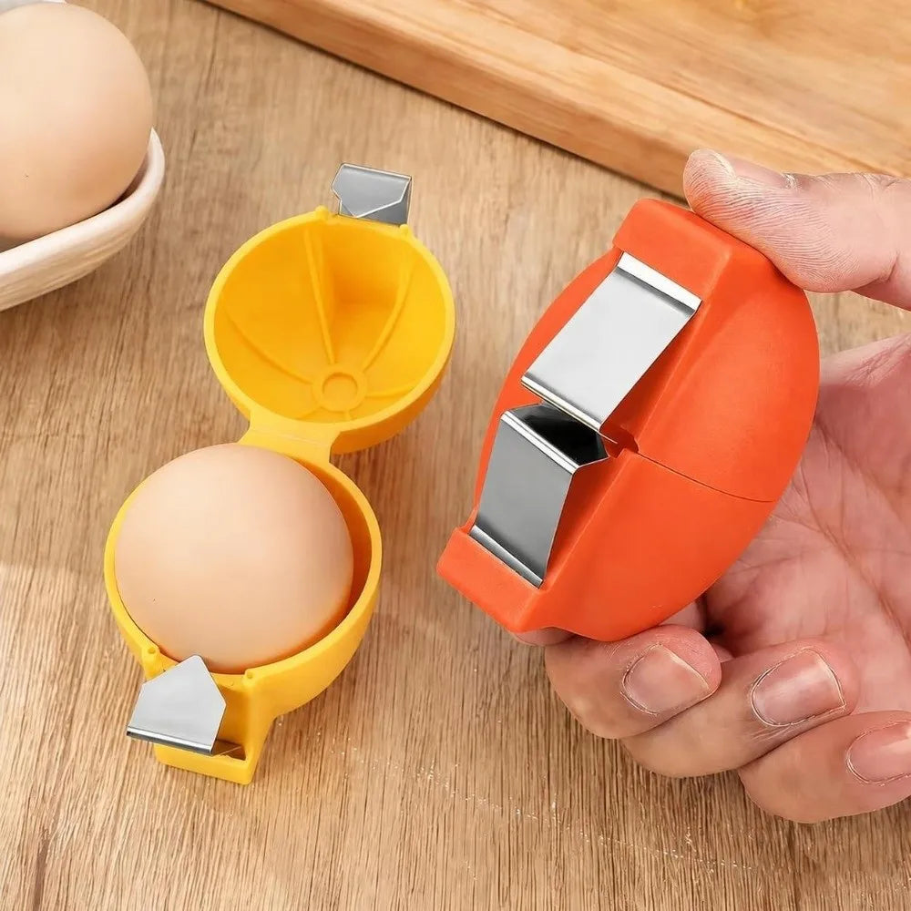 3-Pack Egg Cracker Shell Opener Set – Pink Yellow Orange