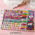 Kids Bow & Flower Elastic Hair Bands Set – No-Snag, Colorful Kids Hair Bands Set Nixie E-786pcs- No box