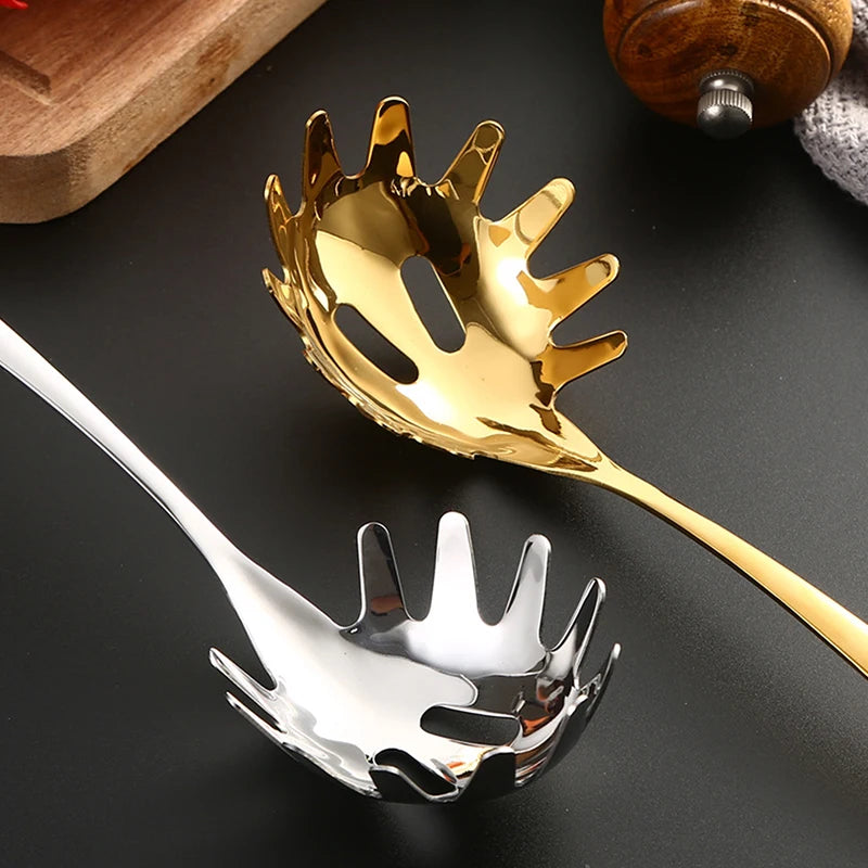 Stainless Steel Noodle Spoon Pasta Server & Food Strainer Pasta Server Spoon Nixie