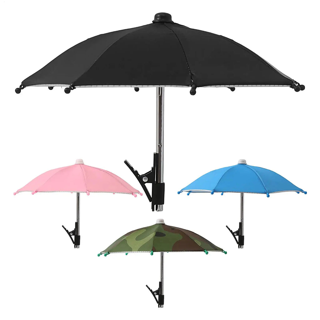 Mini Phone Umbrella Holder with Clip – Outdoor Sun Shade Stand Phone Umbrella Stand Nixie