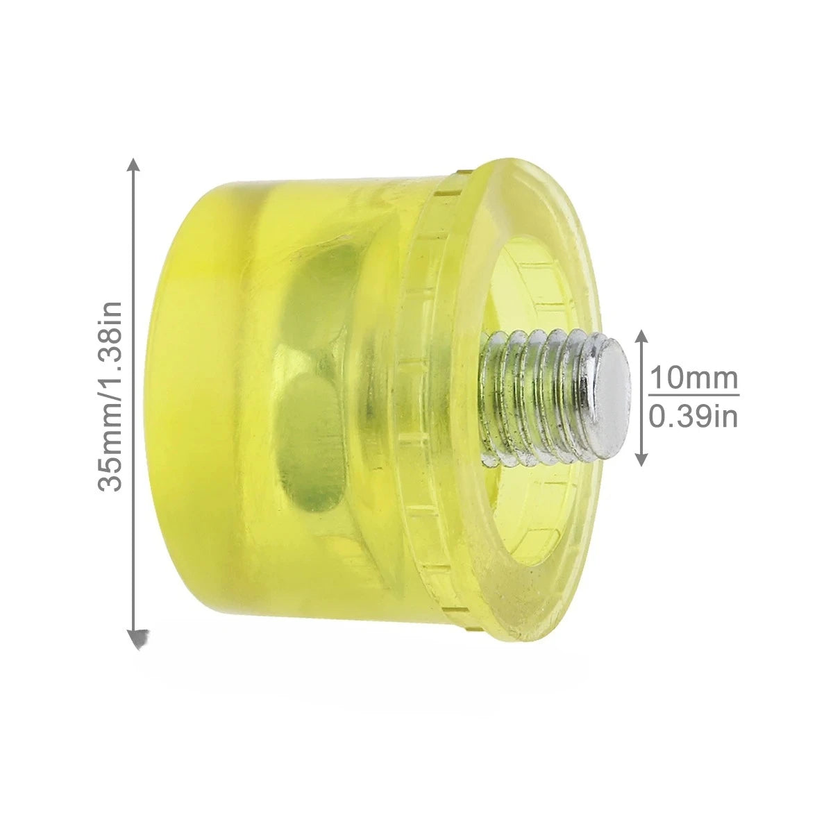 Rubber Mallet Head Replacement 30/35/40mm Double-Faced Nylon Cap Mallet Head Replacement Nixie 35mm