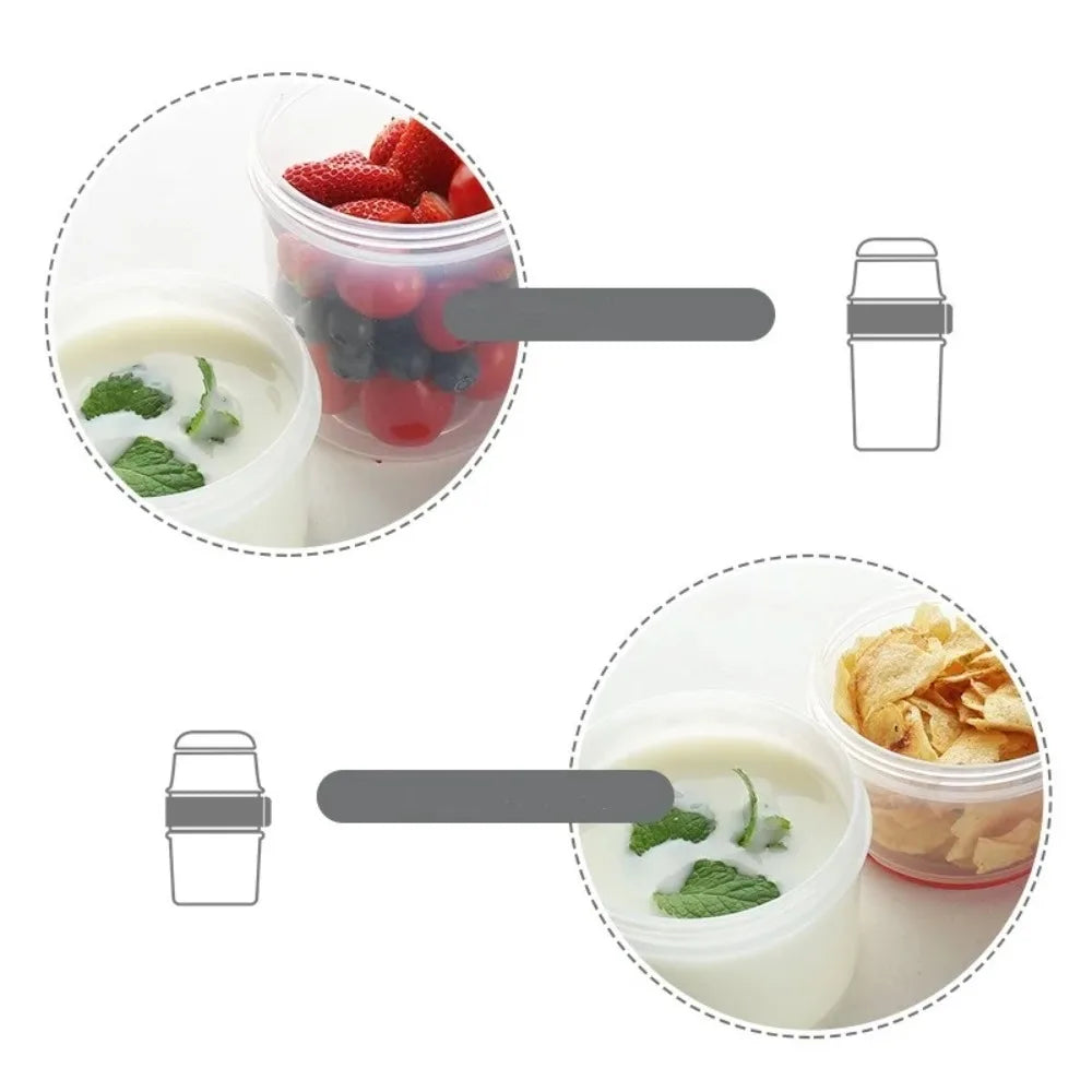 Double Layer Leak-Proof Lunch Box | Overnight Oats Container