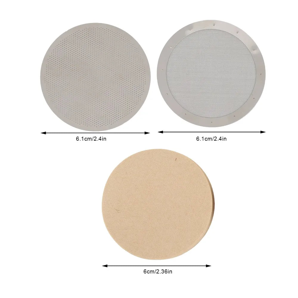 Stainless Steel Disk Coffee Filter 2.4" Mesh for French Press Coffee Filter Nixie