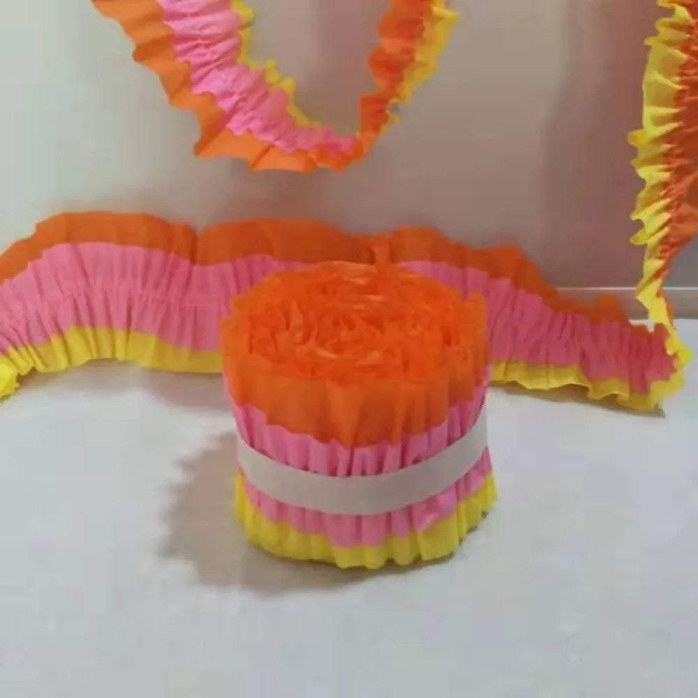 Macaron Crepe Paper Streamers 3M Heart Garland Party Decoration