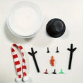 11-Piece DIY Snowman Craft Kit – Christmas Clay Ornament DIY Craft Kit Nixie 11PCS-black