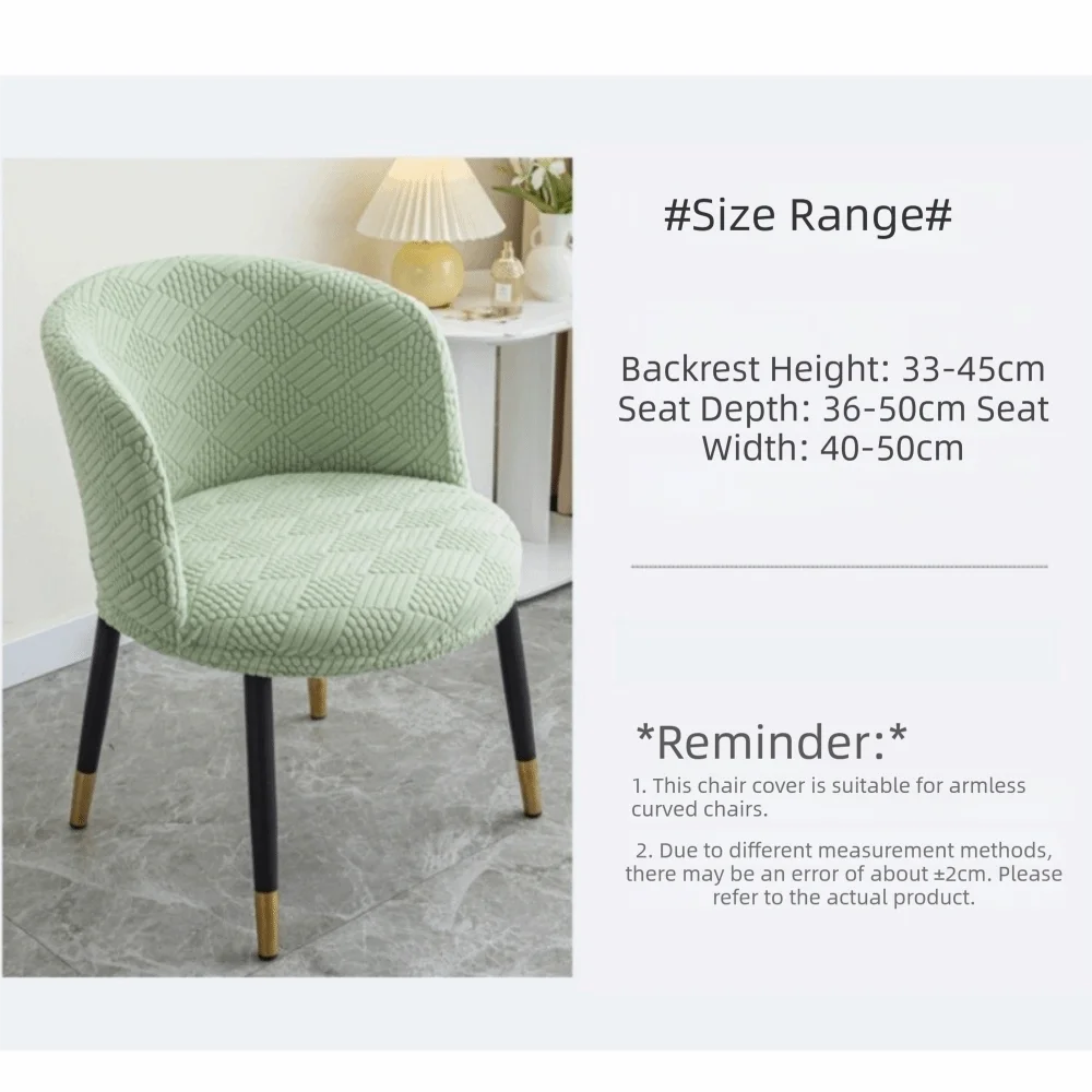 Nordic Elastic Curved Armchair Cover 3D Jacquard Chair Slipcover Chair Slipcover Nixie