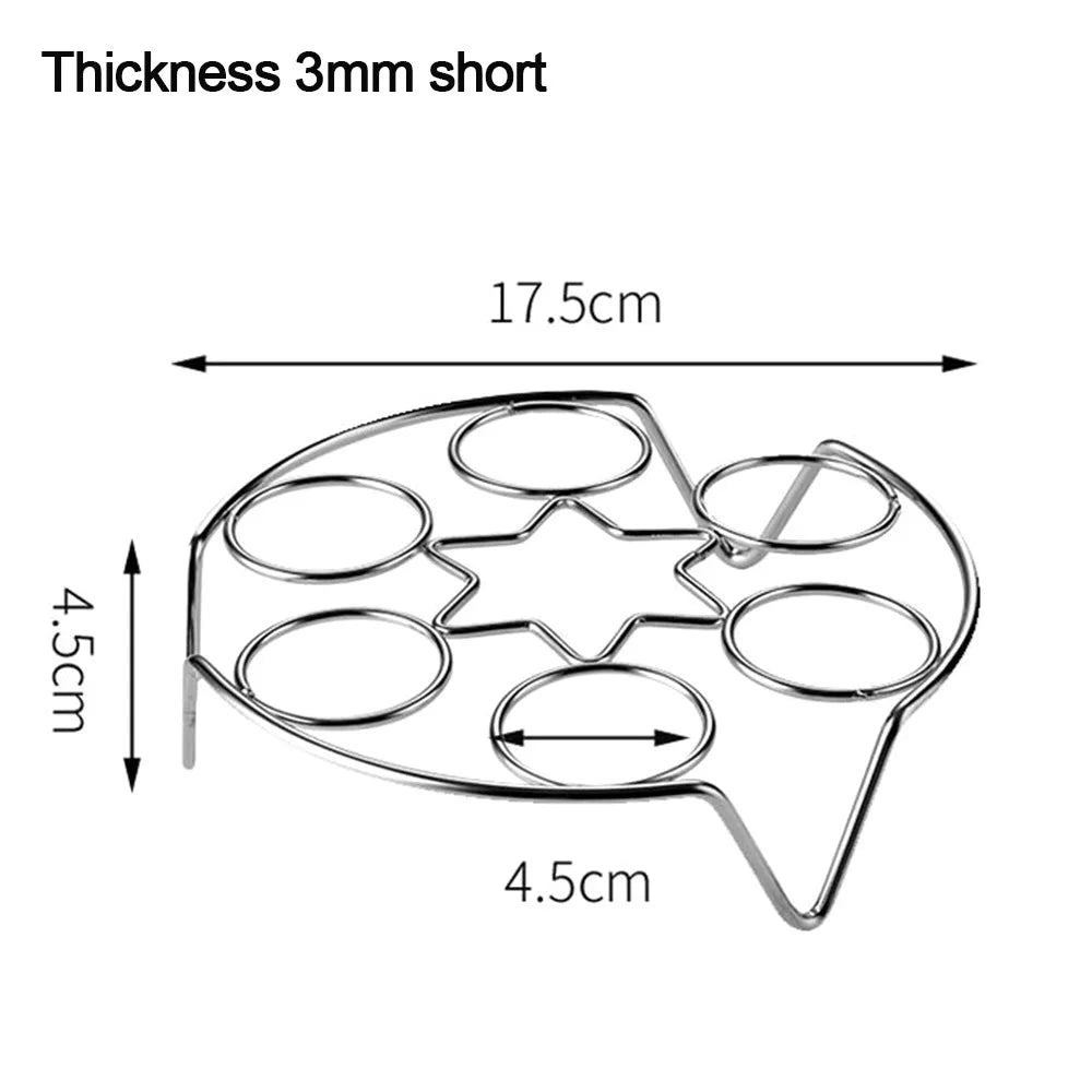 7-Egg Stainless Steel Steamer Rack for Pressure Cooker Egg Steamer Rack Nixie Thickness 3mm short