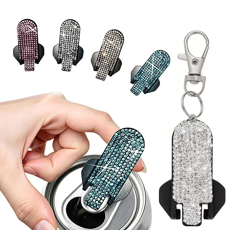 Rhinestone Bling Bottle Opener Keychain | Stylish Gift