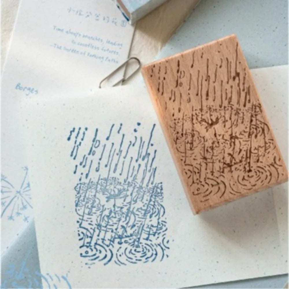 Wooden Rubber Craft Stamps – Flower Butterfly Leaves Designs Rubber Craft Stamps Nixie